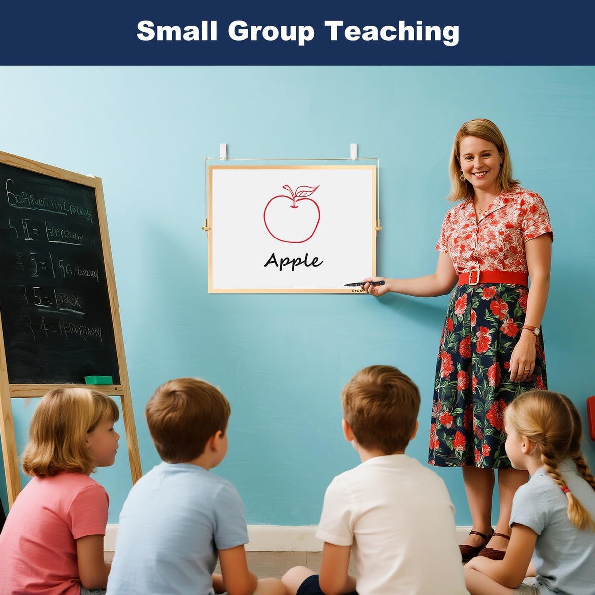 TSJ OFFICE Small White Board - 18 X 14 Inches Silver Framed Dry Erase Board
