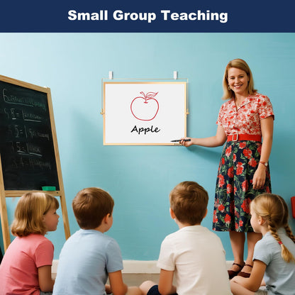 TSJ OFFICE Small White Board - 18 X 14 Inches Silver Framed Dry Erase Board