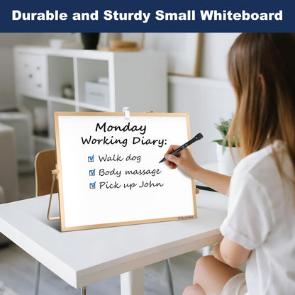 TSJ OFFICE Small White Board - 18 X 14 Inches Silver Framed Dry Erase Board