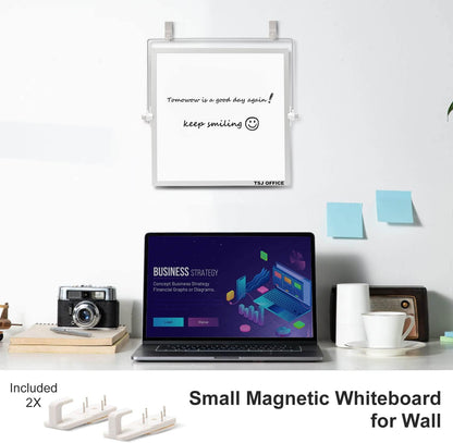 TSJ OFFICE Small White Board - 18 X 14 Inches Silver Framed Dry Erase Board