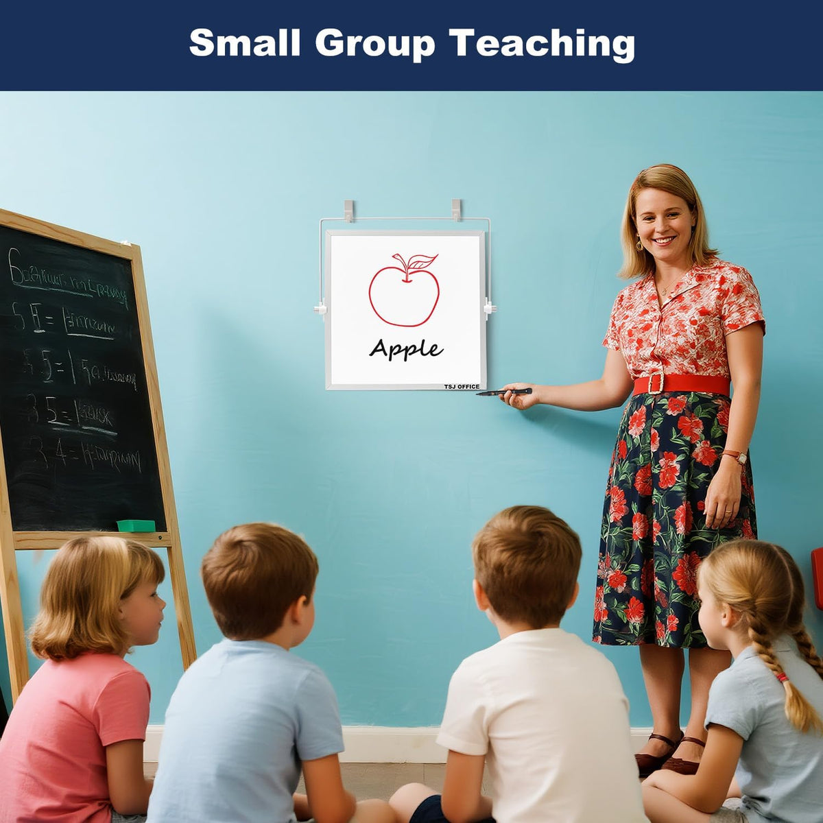TSJ OFFICE Small White Board - 18 X 14 Inches Silver Framed Dry Erase Board