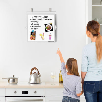 TSJ OFFICE Small White Board - 18 X 14 Inches Silver Framed Dry Erase Board