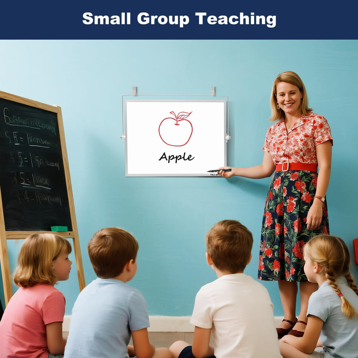 TSJ OFFICE Small White Board - 18 X 14 Inches Silver Framed Dry Erase Board