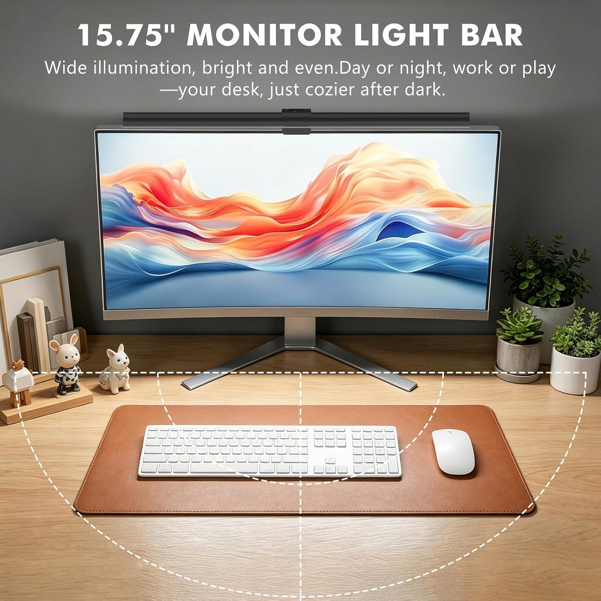 Monitor Light Bar, Eye-Care USB Reading Mnitor lamp, 11.8'' LED Computer Lights with Ultrawide Lighting, 3 Color Temperature Dimmable Desk Light for Home Office Gaming