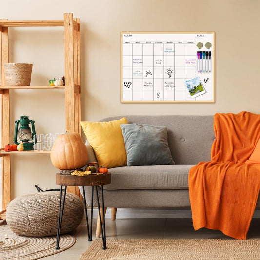 Calendar Whiteboard 17x13 Magnetic Dry Erase Board Wall Mount