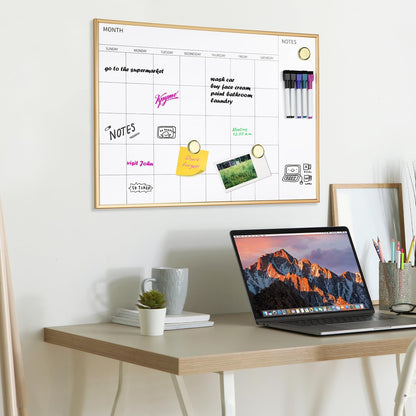 Calendar Whiteboard 17x13 Magnetic Dry Erase Board Wall Mount