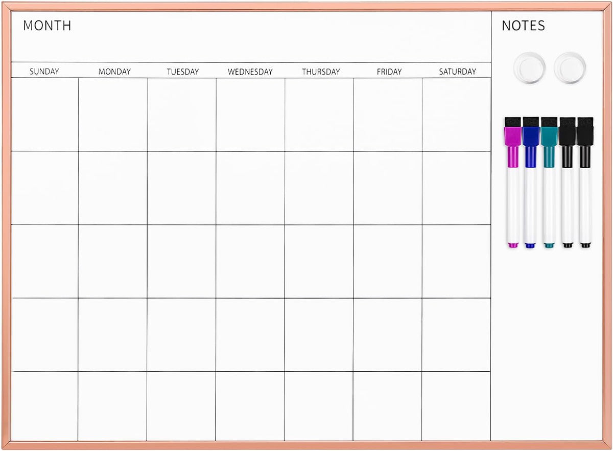 Calendar Whiteboard 17x13 Magnetic Dry Erase Board Wall Mount