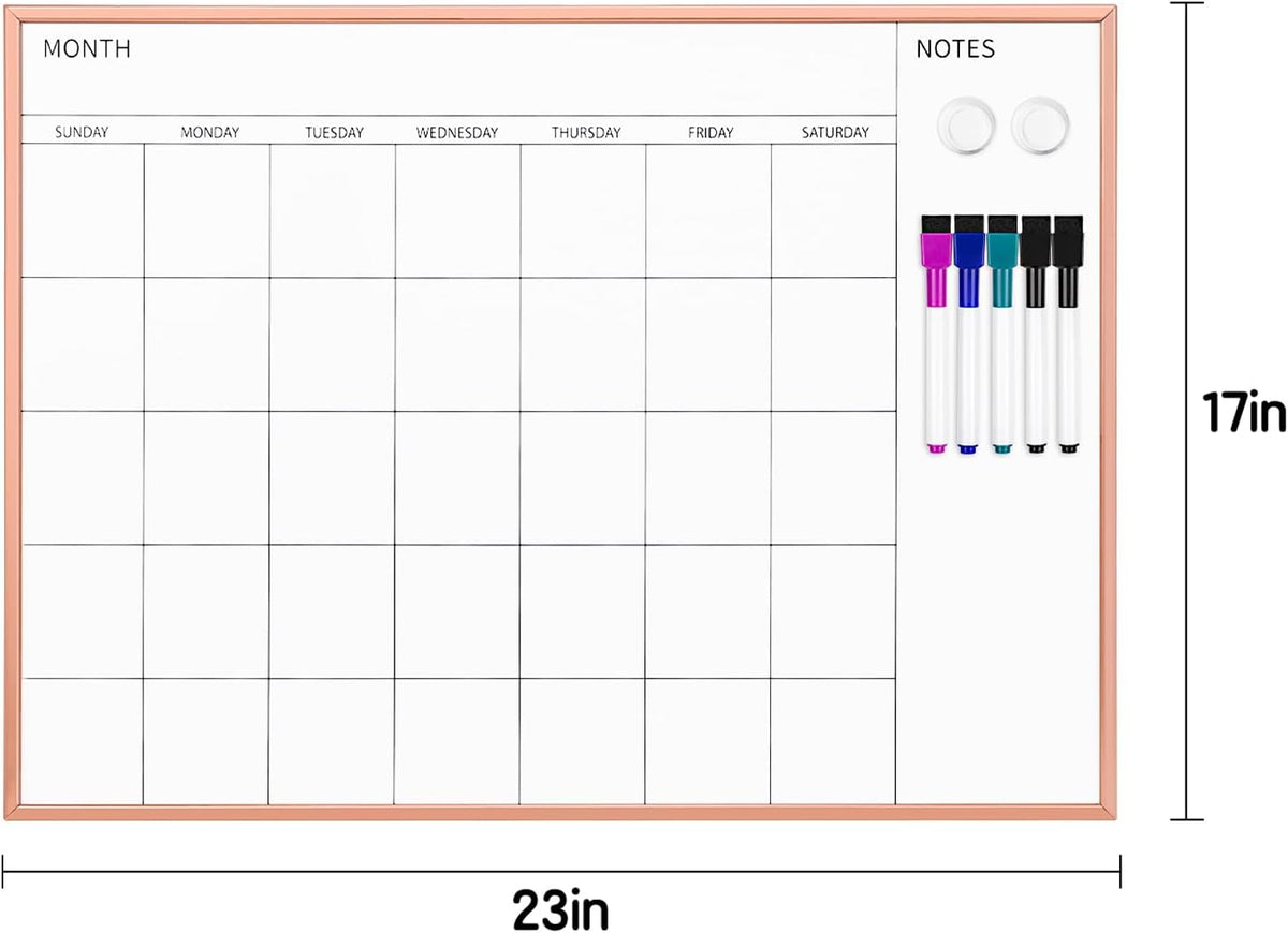 Calendar Whiteboard 17x13 Magnetic Dry Erase Board Wall Mount