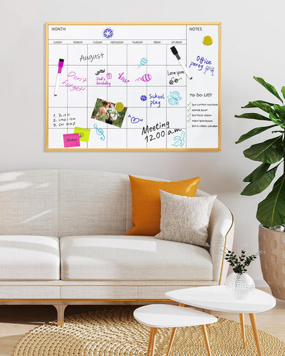 Calendar Whiteboard 17x13 Magnetic Dry Erase Board Wall Mount