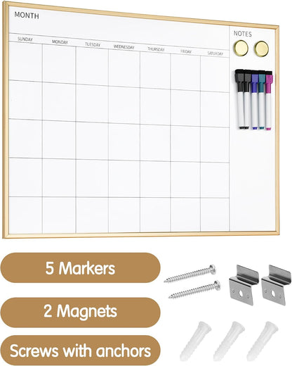 Calendar Whiteboard 17x13 Magnetic Dry Erase Board Wall Mount