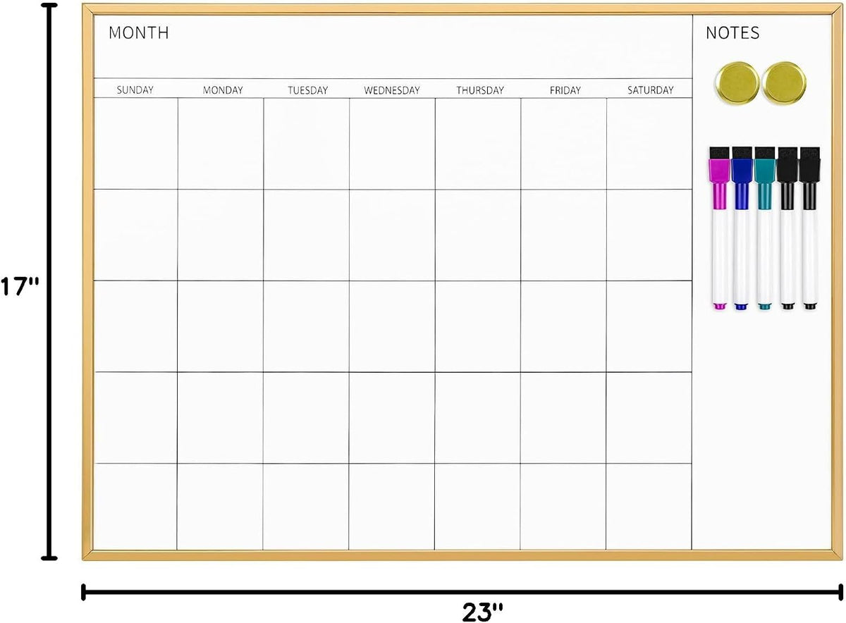 Calendar Whiteboard 17x13 Magnetic Dry Erase Board Wall Mount