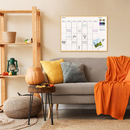 Calendar Whiteboard 17x13 Magnetic Dry Erase Board Wall Mount