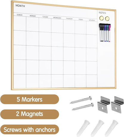 Calendar Whiteboard 17x13 Magnetic Dry Erase Board Wall Mount