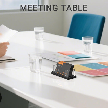 Acrylic Business Card Holder for Desk 2 Pack