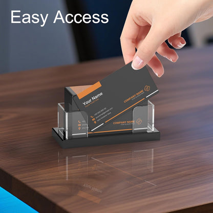 Acrylic Business Card Holder for Desk 2 Pack