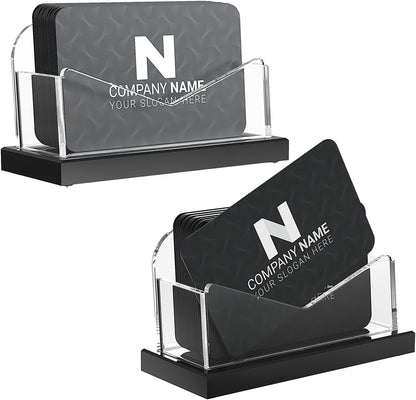 Acrylic Business Card Holder for Desk 2 Pack