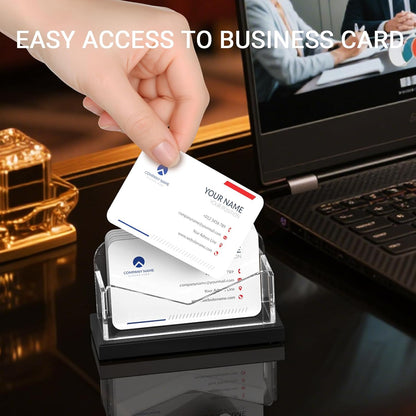 Acrylic Business Card Holder for Desk 2 Pack
