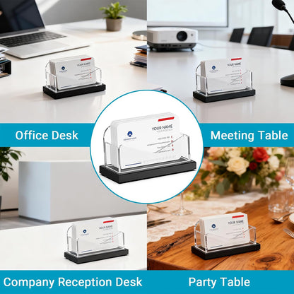 Acrylic Business Card Holder for Desk 2 Pack