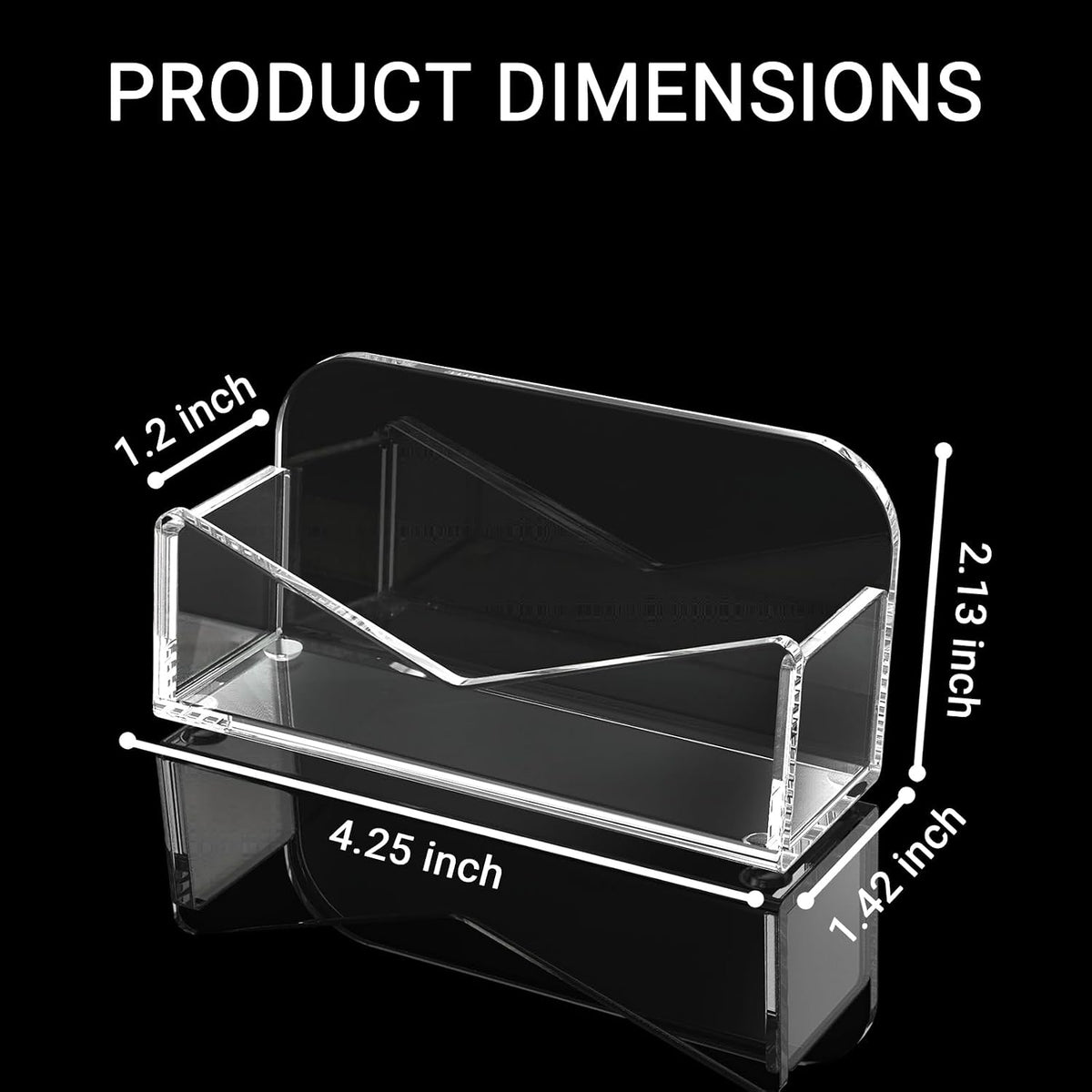 Acrylic Business Card Holder for Desk 2 Pack