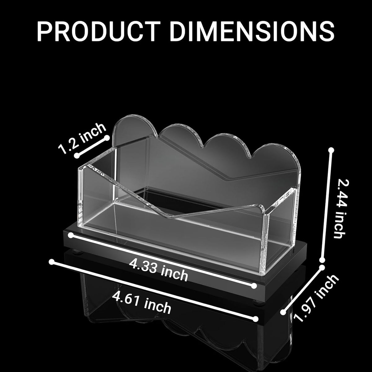 Acrylic Business Card Holder for Desk 2 Pack