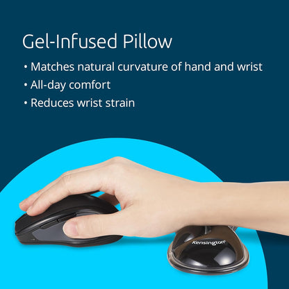 Slim Duo Gel Wrist Rest for Low Profile Keyboard, Wrist Pad for Keyboard, Ergonomic Wrist Pad for Computer, Non-Skid Computer Pad with Wrist Support, Blue K62441WW, 19" x 3.7"x 0.7”