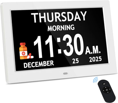 7'' Dementia Clocks for Seniors, Large Display Digital Clock with Date Time