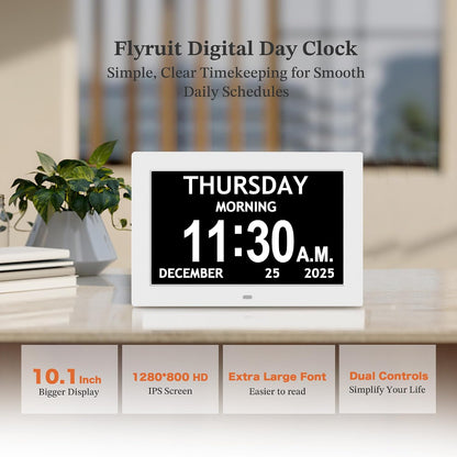 7'' Dementia Clocks for Seniors, Large Display Digital Clock with Date Time