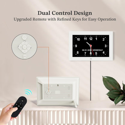 7'' Dementia Clocks for Seniors, Large Display Digital Clock with Date Time