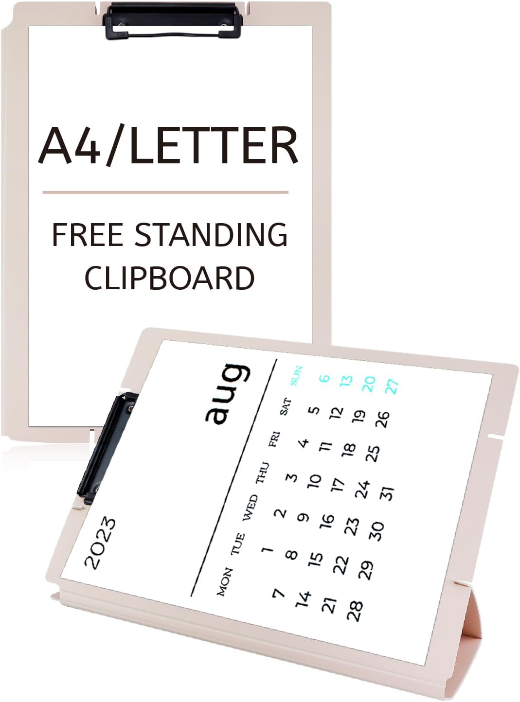 Free Standing Clipboard and Desktop Stand with Adjustable Buckles Easel Back - Foldable Stand and Document Holder for School, Office and Business Use (9.37 x 12.6 inches) (Green)