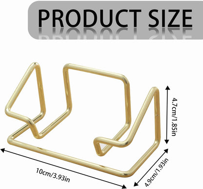 2 Pack Gold Metal Business Card Holder for Desk, Card Stand for Office Home