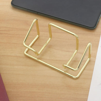 2 Pack Gold Metal Business Card Holder for Desk, Card Stand for Office Home