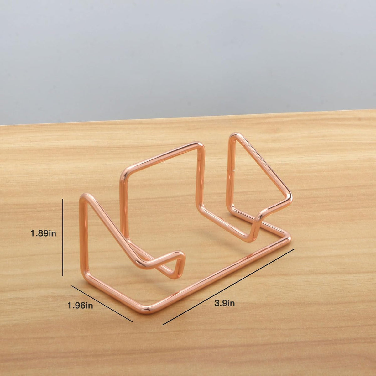 2 Pack Gold Metal Business Card Holder for Desk, Card Stand for Office Home
