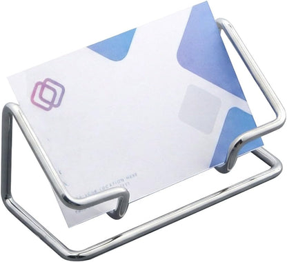 2 Pack Gold Metal Business Card Holder for Desk, Card Stand for Office Home