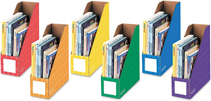 3381901 Cardboard Magazine File 4 1/4 x 12 1/4 x 13 Assorted 6/PK