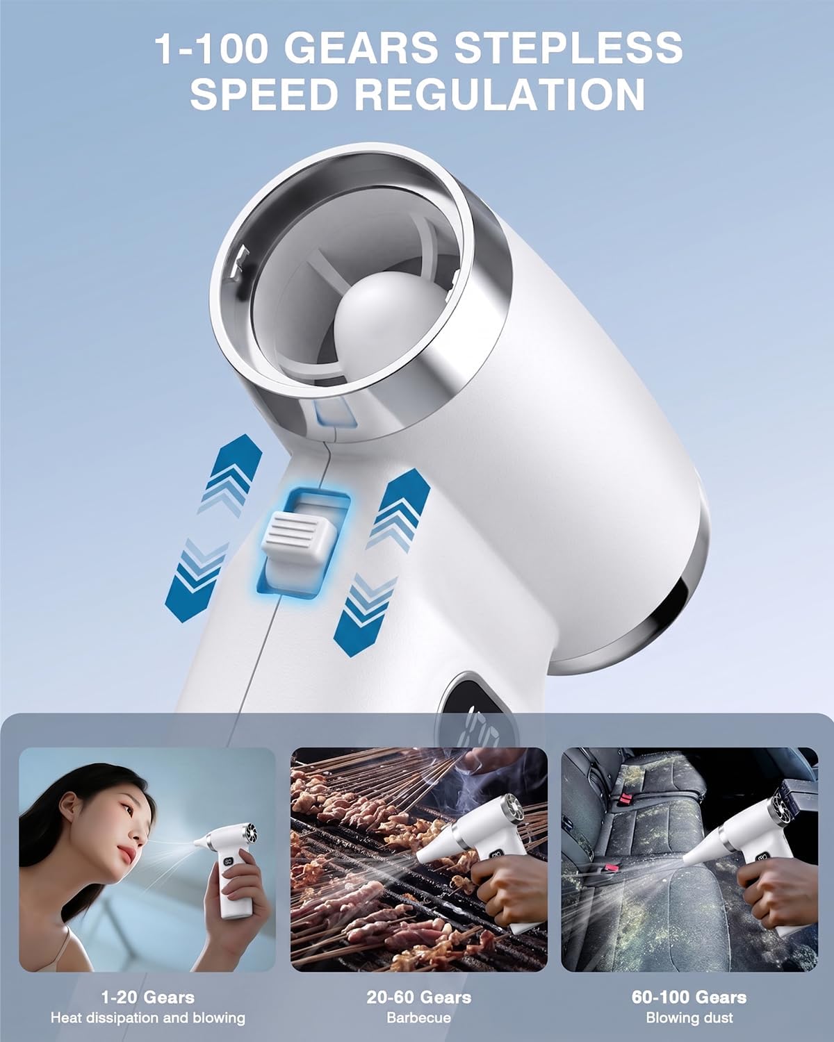 Compressed Air Duster Electric Blower Cordless Canned Air Substitute