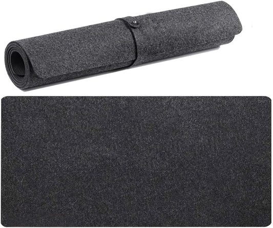 Large Felt Desk Pad Desk Protective Computer Pad Minimalistic Felt Anti-Slip Desk Mat for Keyboard and Mouse 35.43''X15.74''/90x40cm (Dark Gray)