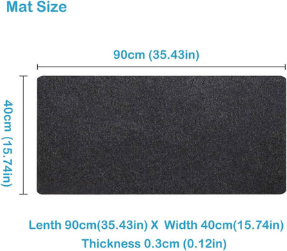 Large Felt Desk Pad Desk Protective Computer Pad Minimalistic Felt Anti-Slip Desk Mat for Keyboard and Mouse 35.43''X15.74''/90x40cm (Dark Gray)