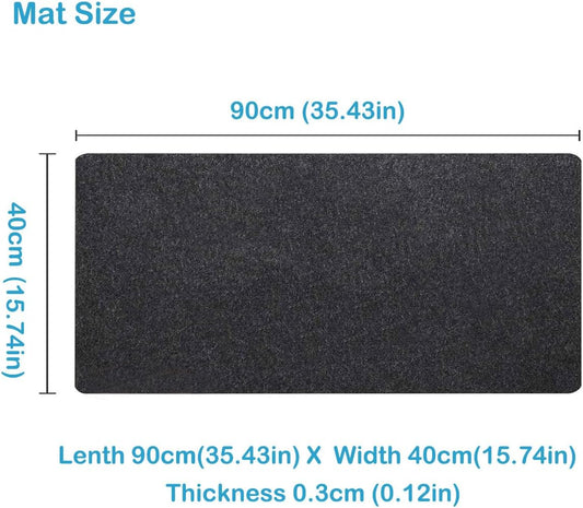 Large Felt Desk Pad Desk Protective Computer Pad Minimalistic Felt Anti-Slip Desk Mat for Keyboard and Mouse 35.43''X15.74''/90x40cm (Dark Gray)