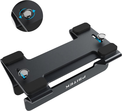 Aluminum Vertical Laptop Stand Dock Holder, Adjustable Slot Width 12-42mm, Space-Saving Upright Storage for MacBook and Laptops