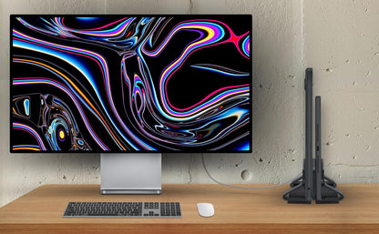 Aluminum Vertical Laptop Stand Dock Holder, Adjustable Slot Width 12-42mm, Space-Saving Upright Storage for MacBook and Laptops