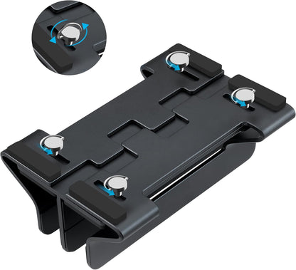 Aluminum Vertical Laptop Stand Dock Holder, Adjustable Slot Width 12-42mm, Space-Saving Upright Storage for MacBook and Laptops