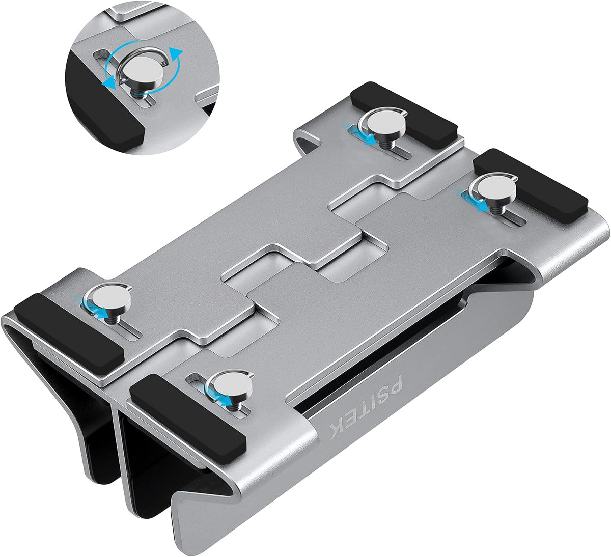 Aluminum Vertical Laptop Stand Dock Holder, Adjustable Slot Width 12-42mm, Space-Saving Upright Storage for MacBook and Laptops