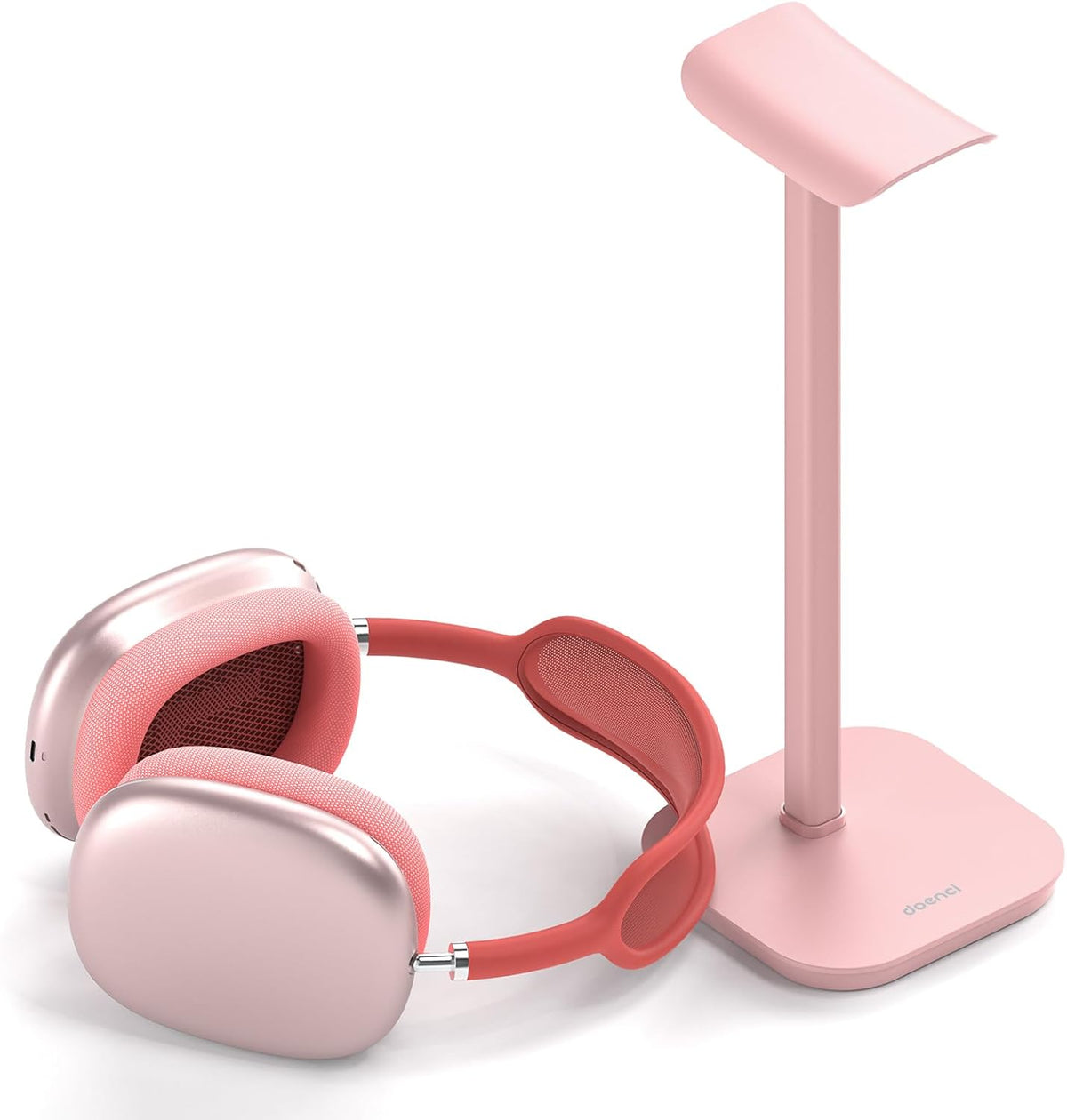 Headphone Stand, Desktop Headset Holder Desk Earphone Stand Aluminum Headset Hanger Headphone Rack Stand to Hold Earphones Such as Airpods Max, Sony, Beats, Bose, Razer, HyperX(Pink)