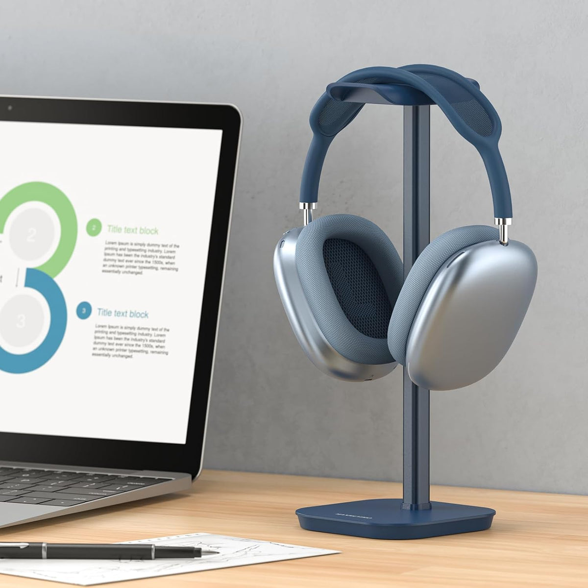 Headphone Stand, Desktop Headset Holder Desk Earphone Stand Aluminum Headset Hanger Headphone Rack Stand to Hold Earphones Such as Airpods Max, Sony, Beats, Bose, Razer, HyperX(Pink)