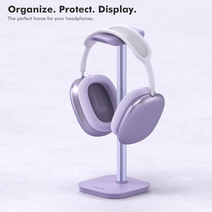 Headphone Stand, Desktop Headset Holder Desk Earphone Stand Aluminum Headset Hanger Headphone Rack Stand to Hold Earphones Such as Airpods Max, Sony, Beats, Bose, Razer, HyperX(Pink)