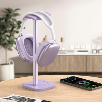 Headphone Stand, Desktop Headset Holder Desk Earphone Stand Aluminum Headset Hanger Headphone Rack Stand to Hold Earphones Such as Airpods Max, Sony, Beats, Bose, Razer, HyperX(Pink)