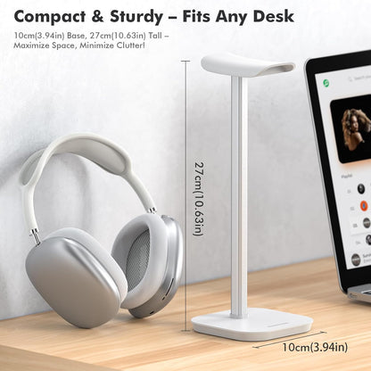 Headphone Stand, Desktop Headset Holder Desk Earphone Stand Aluminum Headset Hanger Headphone Rack Stand to Hold Earphones Such as Airpods Max, Sony, Beats, Bose, Razer, HyperX(Pink)