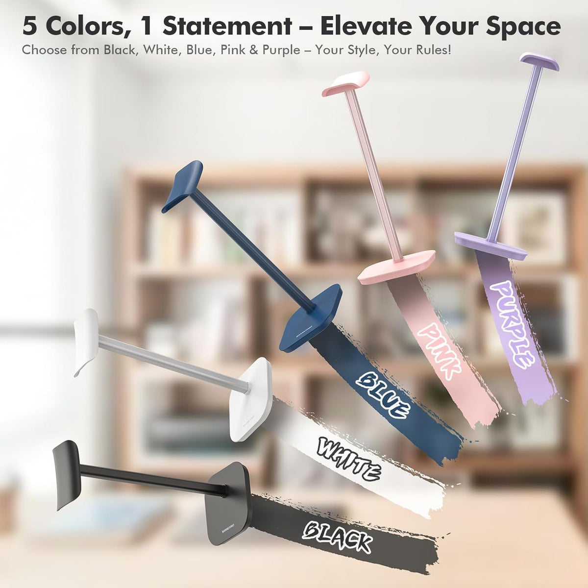 Headphone Stand, Desktop Headset Holder Desk Earphone Stand Aluminum Headset Hanger Headphone Rack Stand to Hold Earphones Such as Airpods Max, Sony, Beats, Bose, Razer, HyperX(Pink)