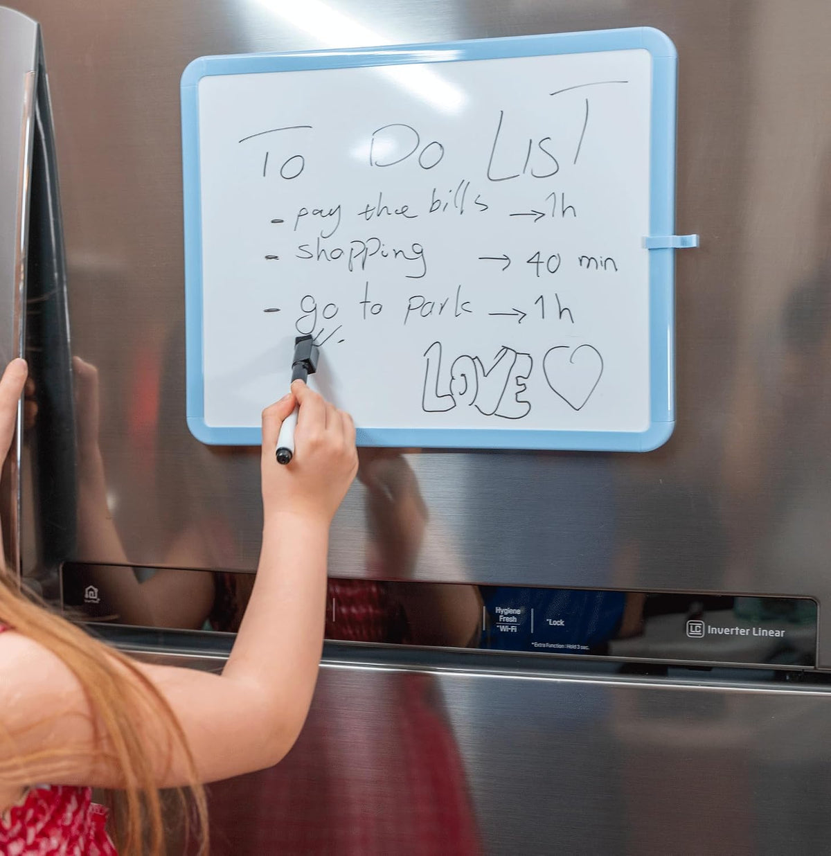 Dry Erase Board, 14” x 11”, White Frame