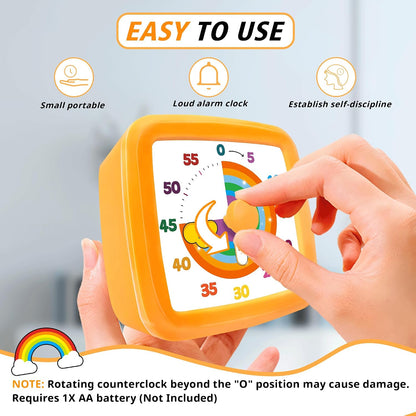 Visual Timer for Kids, 60-Minute Countdown Timer for Classroom Office Kitchen, Pomodoro Timer Spaceman Pattern, Time Management Tools with Silent Operation,Desk Time Clock for Kids and Adults